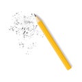 Realistic 3d Detailed Pencil on a White. Vector