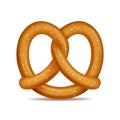 Realistic 3d Detailed Pretzel Traditional Bread Snack. Vector Royalty Free Stock Photo