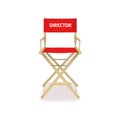 Realistic 3d Detailed Red Director Cinema Chair. Vector