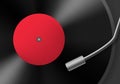 Realistic 3d Detailed Retro Vinil Record Player Closeup. Vector Royalty Free Stock Photo