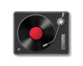 Realistic 3d Detailed Retro Vinil Record Player. Vector