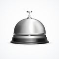 Realistic 3d Detailed Shiny Metallic Reception Bell. Vector