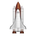 Realistic 3d Detailed Space Shuttle Takes Off. Vector