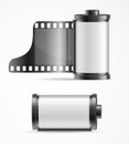 Realistic 3d Detailed Camera Film Roll Cartrige. Vector Royalty Free Stock Photo