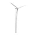 Realistic 3d Detailed White Wind Generator. Vector Royalty Free Stock Photo