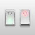 Realistic 3d electric toggle switches vector illustration Royalty Free Stock Photo