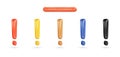 Realistic 3d exclamation mark vector illustration Royalty Free Stock Photo