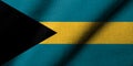 3D Flag of the Bahamas waving Royalty Free Stock Photo