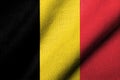 3D Flag of Belgium waving Royalty Free Stock Photo