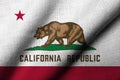 3D Flag of California waving Royalty Free Stock Photo