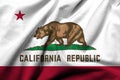 3D Flag of California satin Royalty Free Stock Photo