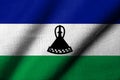 3D Flag of Losotho waving