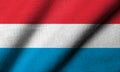 3D Flag of Luxembourg waving Royalty Free Stock Photo