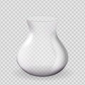 Realistic 3d Glass Vase design element on transparent background. Vector Illustration EPS10 Royalty Free Stock Photo