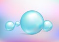 Realistic 3d glossy blue sea pearl. Spherical beautiful 3d natural jewel gems, natural round shape, jewelry element, romance or