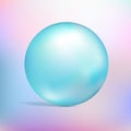 Realistic 3d glossy blue sea pearl. Spherical beautiful 3d natural jewel gems, natural round shape, jewelry element, romance or