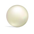 Realistic 3d glossy white sea pearl. Spherical beautiful 3d natural jewel gems, natural round shape, jewelry element, romance or