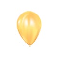 Realistic 3d gold ballons. Colorful glossy Ballon. Balloons isolated mockup for anniversary, birthday party. Design element. Royalty Free Stock Photo