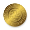 golden Litecoin coin