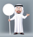 Realistic 3D Handsome Saudi Arab Man Character Royalty Free Stock Photo