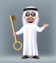 Realistic 3D Handsome Saudi Arab Man Character Royalty Free Stock Photo