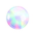 3d holographic rainbow sphere. Abstract Vector glossy gradient ball