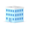 Realistic 3d icon real estate modern multistory building exterior front side view isometric vector