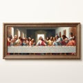 Realistic 3d Last Supper Painting With Frame - James Bullough Style