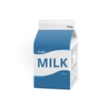 Realistic 3D Milk Carton Packing Isolated On White