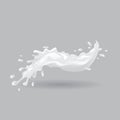 Realistic 3d milk splash for your ad design.
