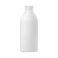 Realistic 3d mockup of a plastic bottle for milk, kefir, dairy drinks with a cap on a white background.