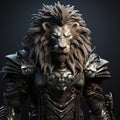 Realistic 3d Model Of A Lion In Armor: Mythical Portraiture With Cryengine Style