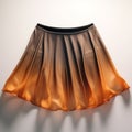 Realistic 2d Orange Ombre Skirt 3d Model By Xeon Model