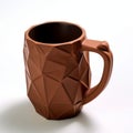 Realistic 3d Printed Geometric Shape Coffee Mug With Traditional Techniques