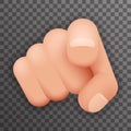 Realistic 3d Recruitment Hire Pointing Finger Potential Client Politician Businessman Elected Hand Icon Transparent