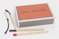 3d Render of Box of Matches Royalty Free Stock Photo