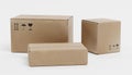 3D Render of Carboard Boxes Royalty Free Stock Photo