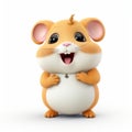 Realistic 3d Render Of Cartoon Hamster In 32k Uhd