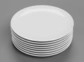 3d Render of Ceramic Plates