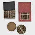 3D Render of Chocolate Boxes Royalty Free Stock Photo