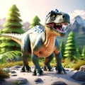 Realistic 3D Render: Dinosaur in Striking Detail