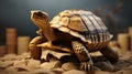 Realistic 3d Render Of Eastern Box Turtle Inspired By Henry Moore Sculpture Royalty Free Stock Photo