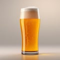 Realistic 3d Render Of Empty Beer Glass On Light Background Royalty Free Stock Photo