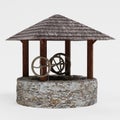 3D Render of Medieval Well Royalty Free Stock Photo