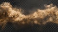 Realistic 3d render of a sand dust storm effect with transparent background Royalty Free Stock Photo