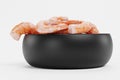 3D Render of Shrimps in Bowl