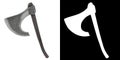Realistic 3D Render of Viking Axe Royalty Free Stock Photo