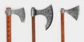 3D Render of Viking Axes Royalty Free Stock Photo