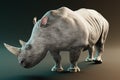 3D Render of White Rhinoceros