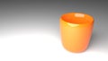 Realistic 3d rendered orange color cup